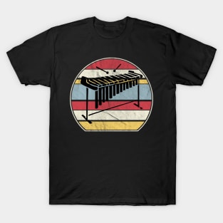 Cool Vintage Vibraphone Player Playing Vibraphone Good Vibes with Vibraphone Mallet Percussion T-Shirt